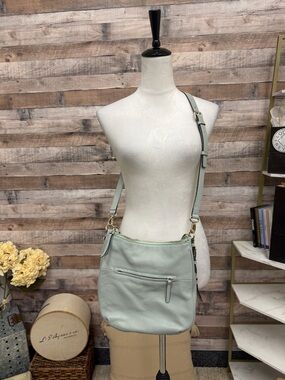 Kate Spade Lt Blue Pebbled Leather Hobo OS